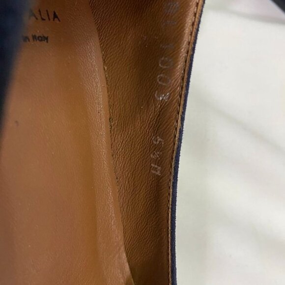 Aquatalia Made in Italy Navy Suede Block Heel Pumps Women’s 5.5M - Picture 9 of 12